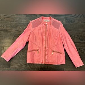 Women’s medium petites faux leather coat